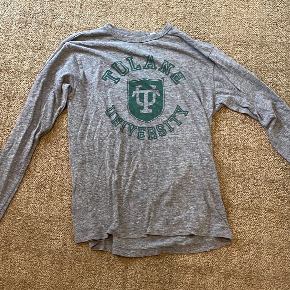League Tulane University Grey long sleeve.